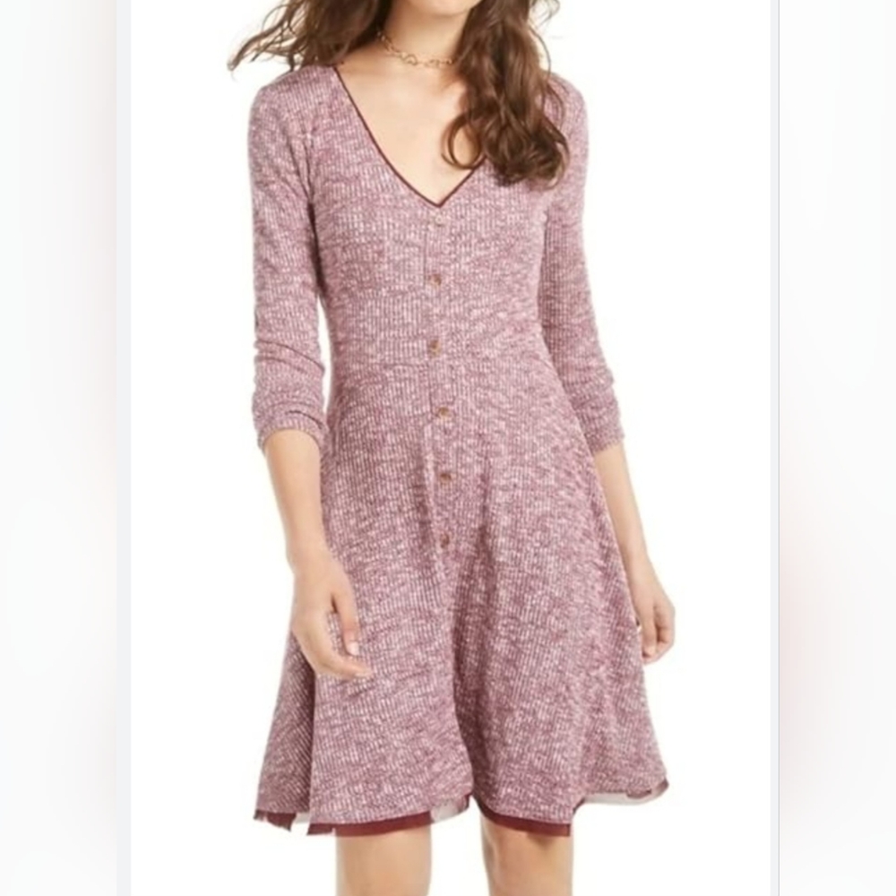 NWT American Rag Jr's Ribbed knit, long sleeve, Knee length dress Sz XL $49